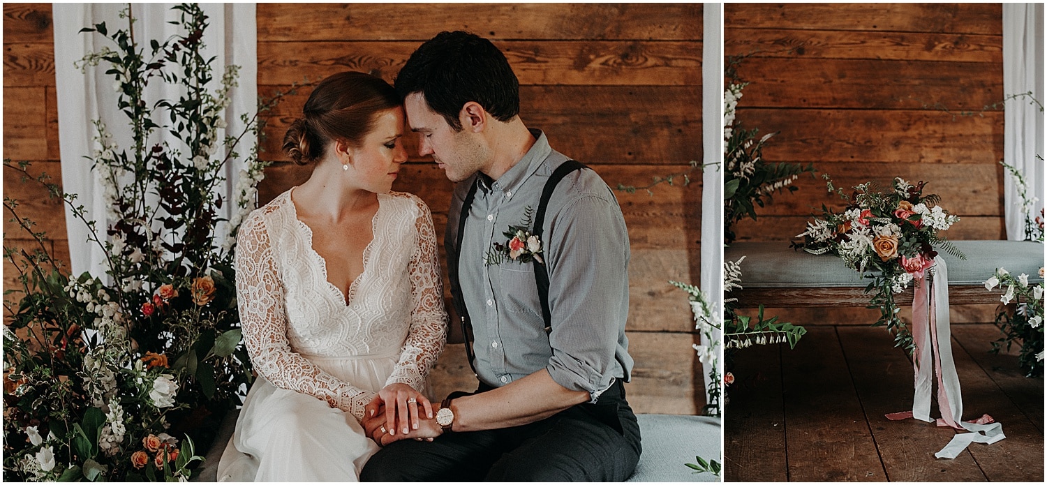 bride and groom head to head during the Wildflower Workshop 2019