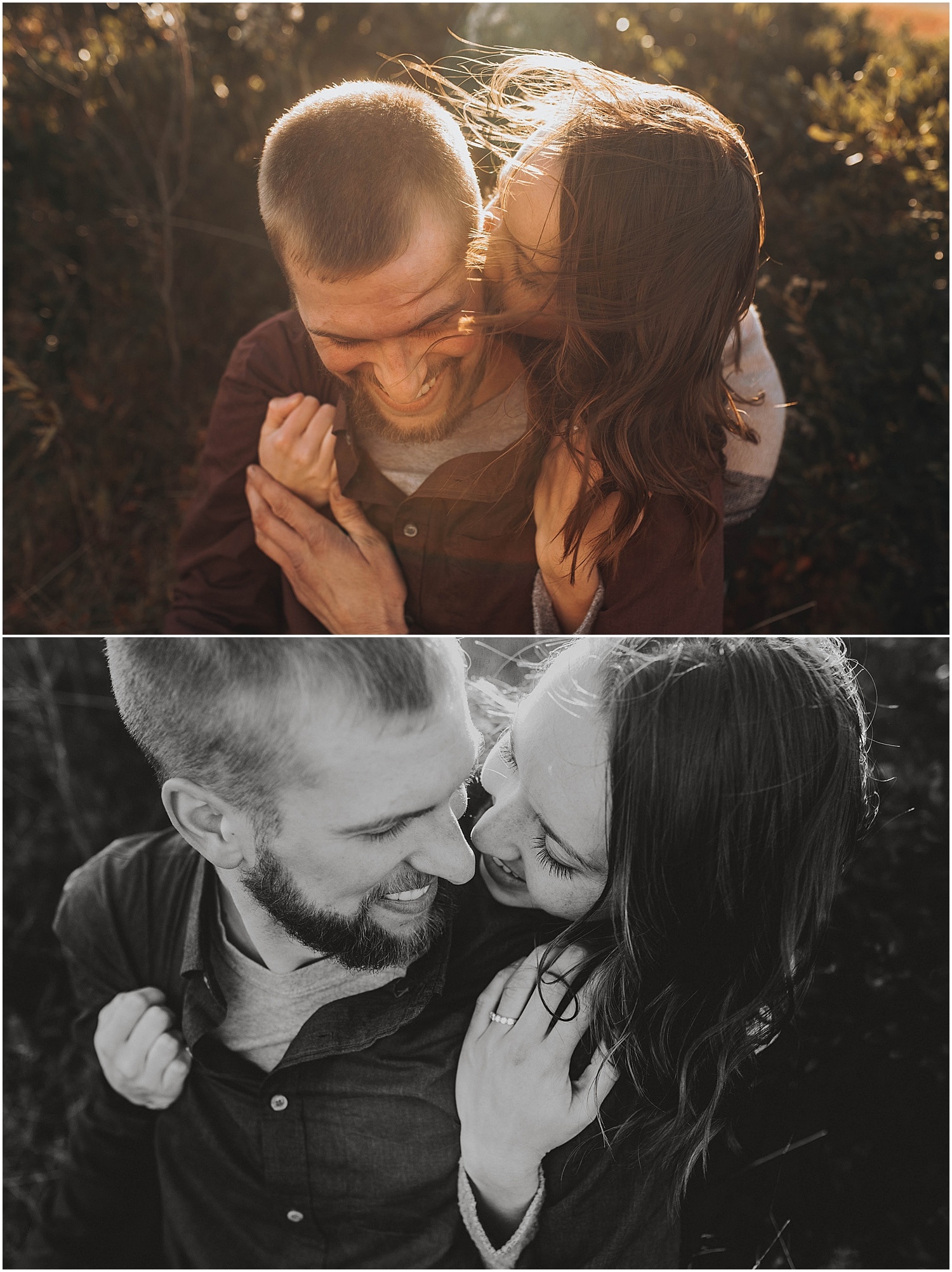 guy giving girl a piggy back during their Rockland Maine Engagement session
