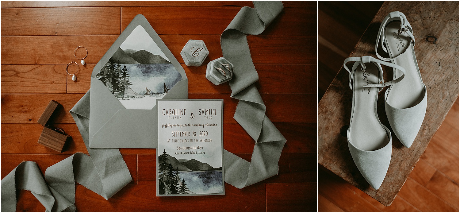 Maine wedding invitation