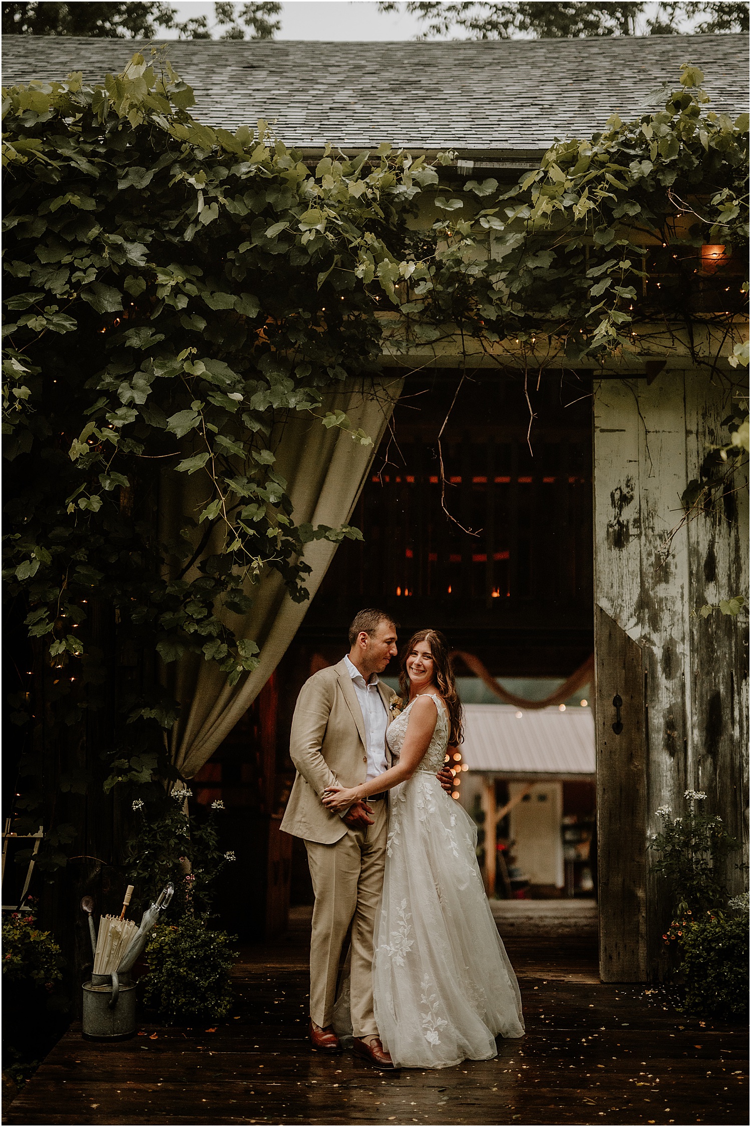 Couple celebrate together for Maine Wedding Photographer