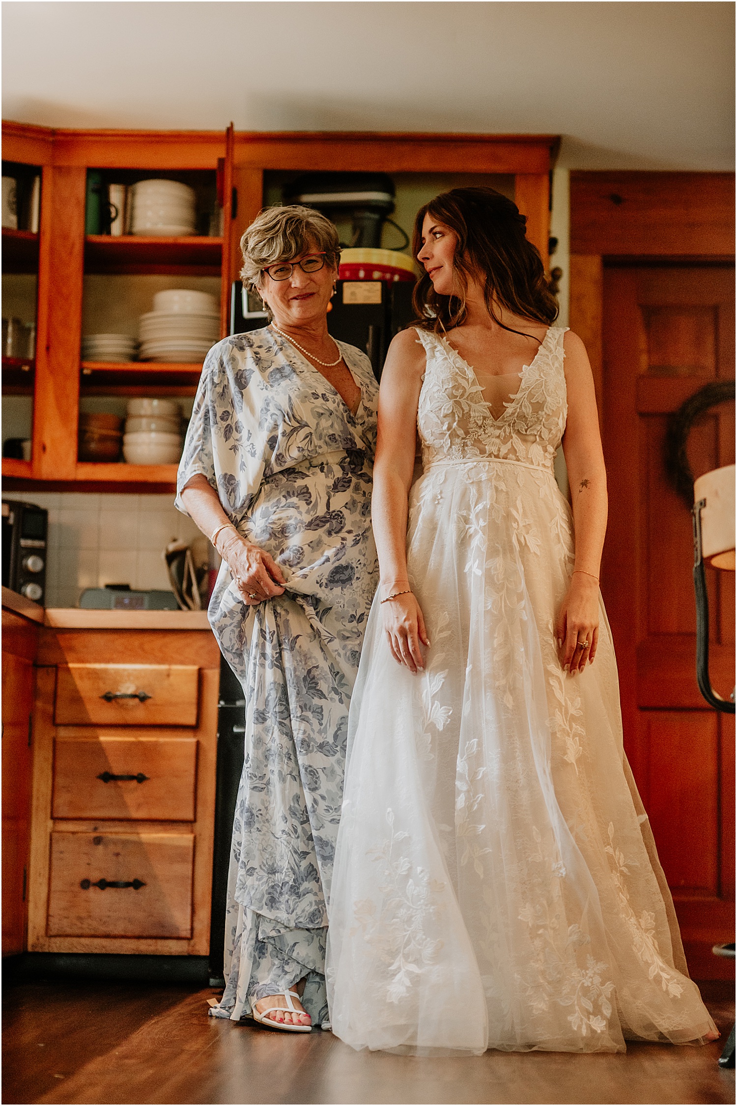 Mom and daughter share an intimate moment for Caswell Farm Wedding Photographer