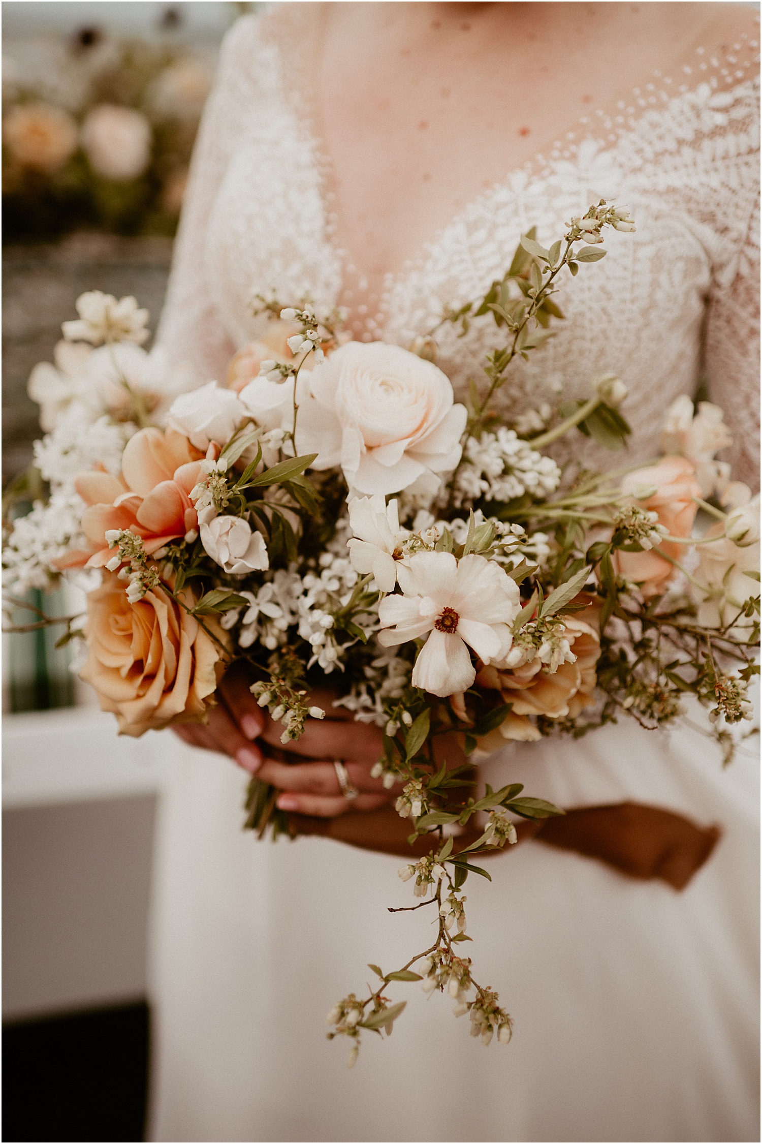 Wedding bouquet on Just Banded Lobster Boat Elopement